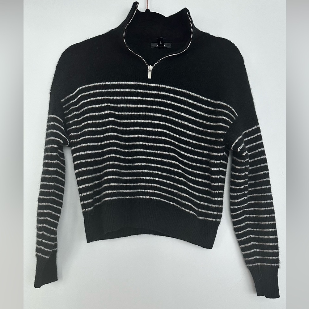 Aqua cashmere half zip sweater